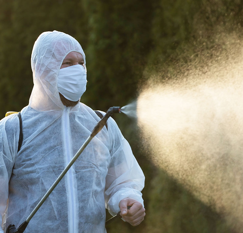 Limpieza y desinfección en medio de la epidemia de coronavirus.